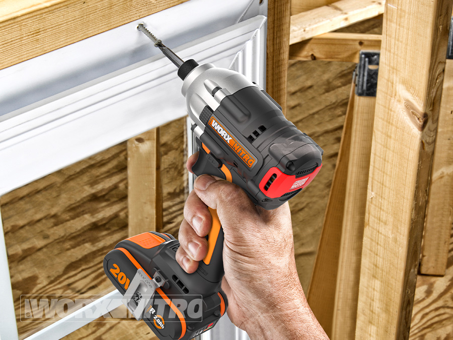 Worx WX261 - Atornillador Impacto Brushless 20V 2.0Ah (2 bat)